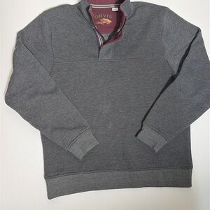 Orvis Flyfish Men's Medium Gray Quarter Zip